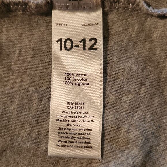 5/$15 Carter's Kid size 10/12 gray long sleeve tshirt "All I Need is Love & WiFi - Picture 5 of 6